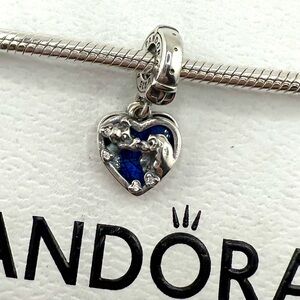 Brand New Retired Pandora x Disney Lady and the Tramp Heart Dangle Charm